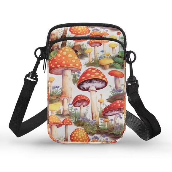 est Magical Mushrooms Small Crossbody Bags Purses, Colorful XD - Picture 1 of 7